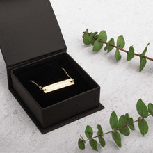 Load image into Gallery viewer, "You are the prize" Engraved Bar Chain Necklace (Available in different coatings)