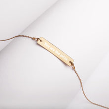 Load image into Gallery viewer, "You are the prize" Engraved Bar Chain Necklace (Available in different coatings)